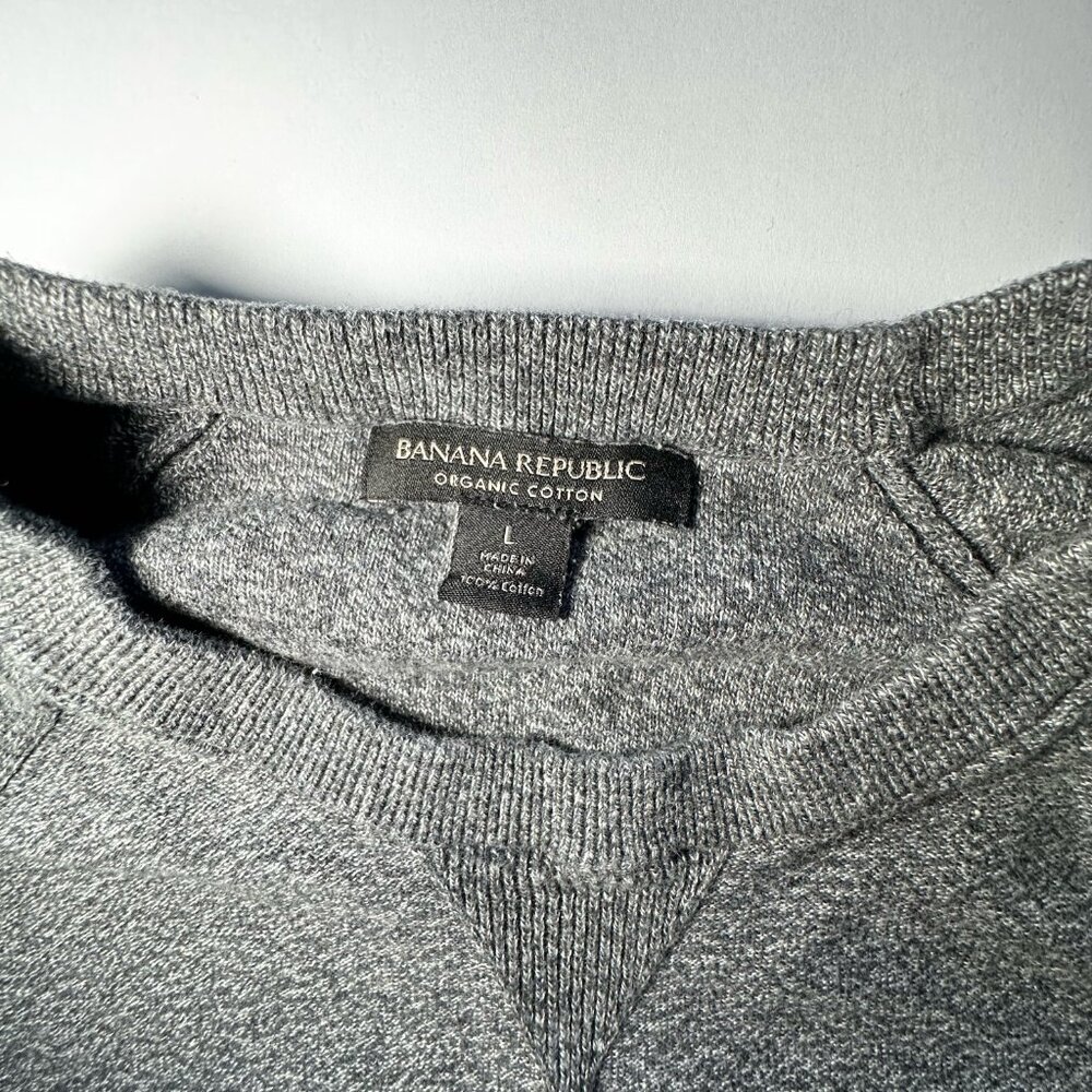 Banana Republic Men’s Organic Cotton Crewneck Sweater Size Large, Shrunk to Med - Picture 7 of 8